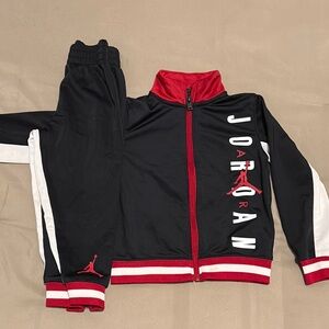 Jordan Black and Red Athletic Set